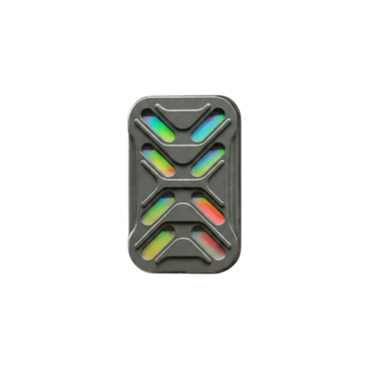 Gleam Magnetic Slider with a slotted face and green, yellow, and orange iridescent details.