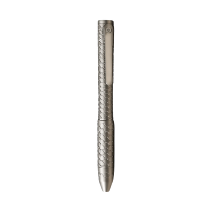 Imbra twist-action pen lying horizontally, with its tapered front end pointing left