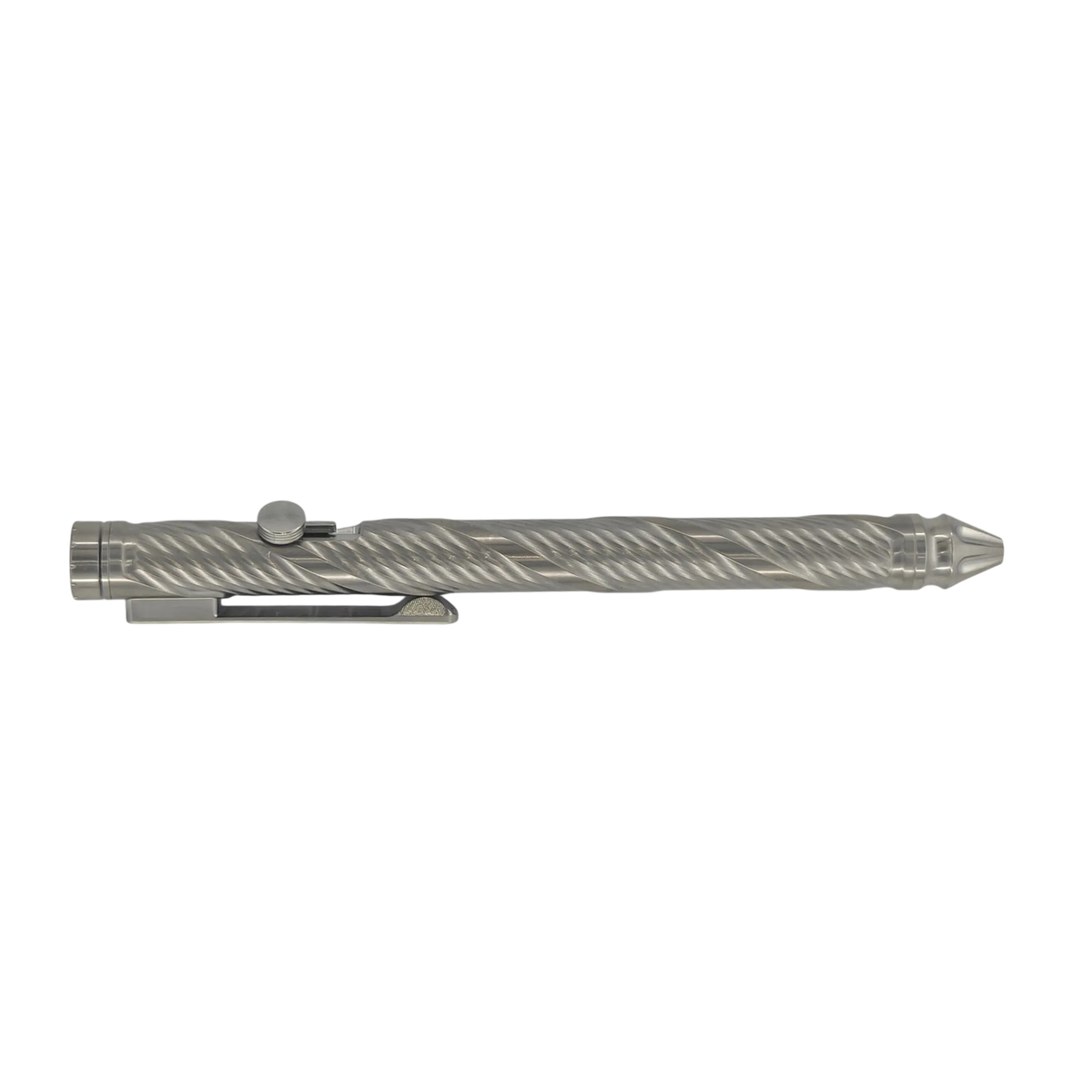 Side view of the Whorl pen with its writing end pointing right